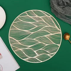 Anti Scalding PVC Bronzing Table Mat Heat Insulating