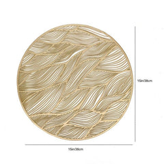 Anti Scalding PVC Bronzing Table Mat Heat Insulating