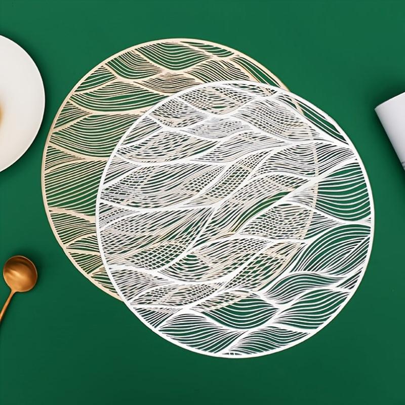 Anti Scalding PVC Bronzing Table Mat Heat Insulating