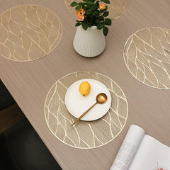 Anti Scalding PVC Bronzing Table Mat Heat Insulating