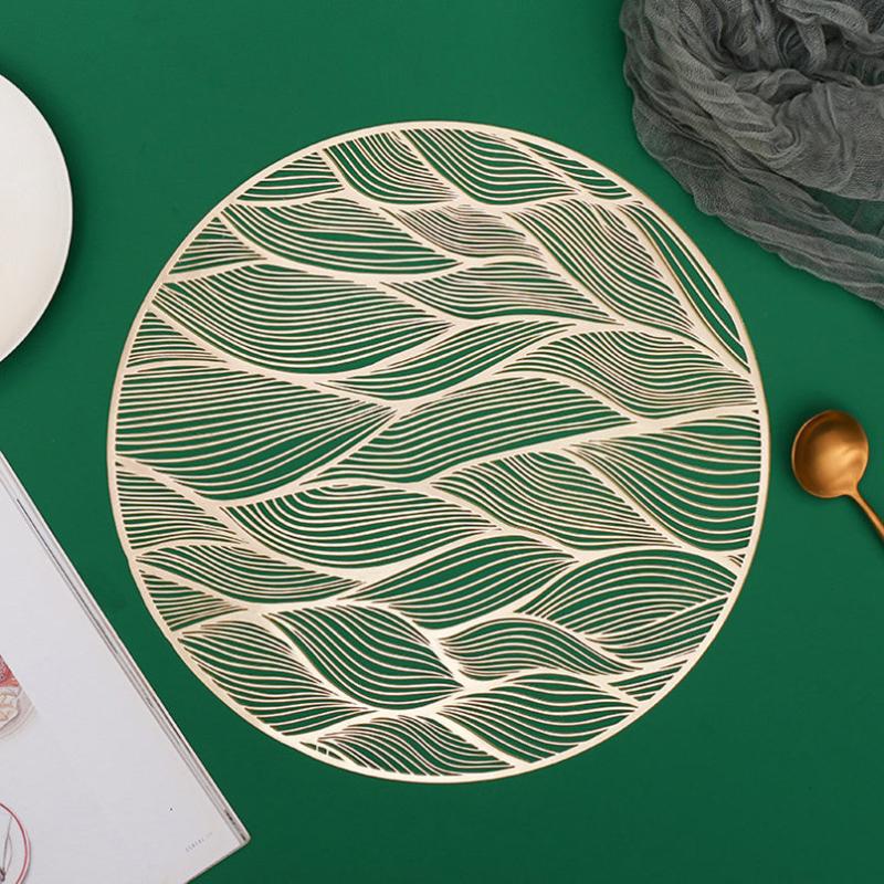 Anti Scalding PVC Bronzing Table Mat Heat Insulating