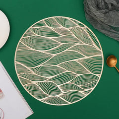 Anti Scalding PVC Bronzing Table Mat Heat Insulating