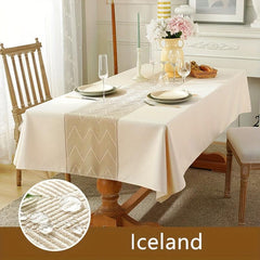 Polyester Tablecloth Nordic Style Rectangular Waterproof Stain Resistant