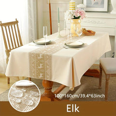 Polyester Tablecloth Nordic Style Rectangular Waterproof Stain Resistant