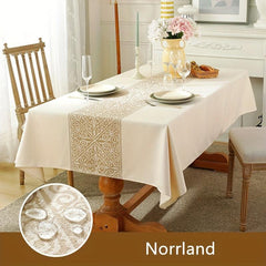 Polyester Tablecloth Nordic Style Rectangular Waterproof Stain Resistant