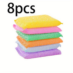 8pcs Kitchen Sponge Dishcloth Magic Wipe Dishwashing Cleaning Cloth
