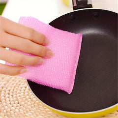 8pcs Kitchen Sponge Dishcloth Magic Wipe Dishwashing Cleaning Cloth