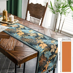 Geometric Jacquard Table Runner Colorful Printed Table Co