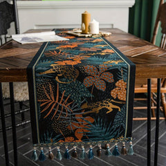 Geometric Jacquard Table Runner Colorful Printed Table Co