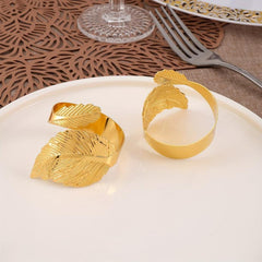 12pcs Leaf Napkin Ring Napkin Buckle for Events and Holidays