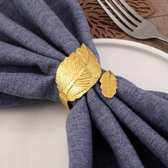 12pcs Leaf Napkin Ring Napkin Buckle for Events and Holidays