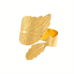 12pcs Leaf Napkin Ring Napkin Buckle for Events and Holidays