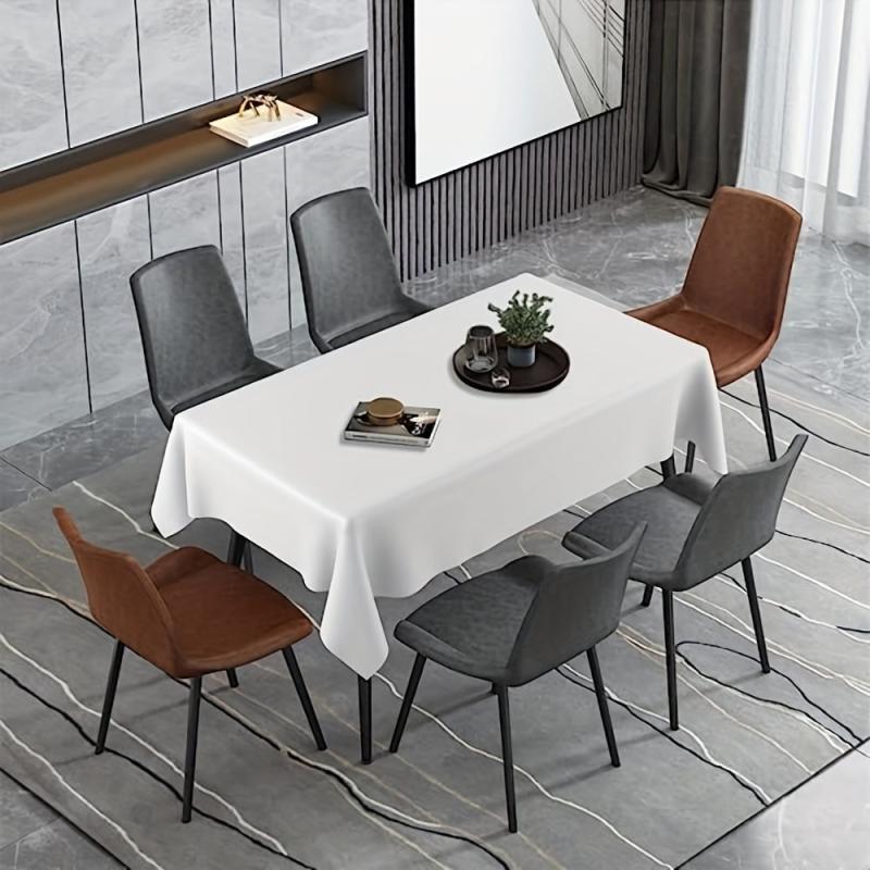2pcs Disposable Plastic Tablecloth For Party, 137x274 Rectangle Table Cloth