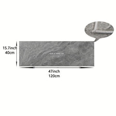 Gray Marble Pattern Kitchen Rugs Absorbent Non Slip Cushioned Waterproof Mat