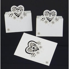 50pcs Heart Shaped Wedding Table Cards Number Place Card