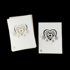 50pcs Heart Shaped Wedding Table Cards Number Place Card