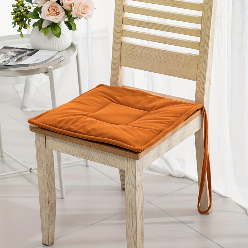Solid Seat Cushion Modern Style Fabric Padded Strap Student Seat Pad