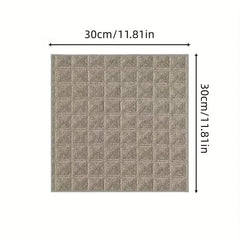 12pcs Waffle Square Plaid Dish Cloths Kitchen Cleaning Rags