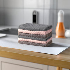 12pcs Waffle Square Plaid Dish Cloths Kitchen Cleaning Rags