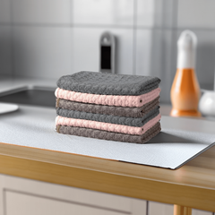 12pcs Waffle Square Plaid Dish Cloths Kitchen Cleaning Rags