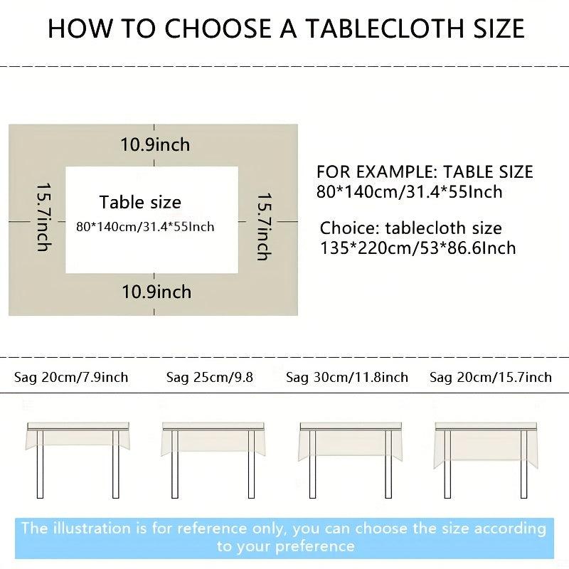 Polyester Tablecloth Polka Dot Waterproof Table Cover Rectangle Style