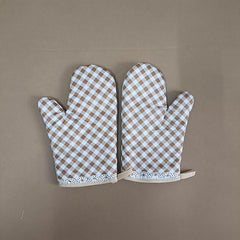 Colorful Plaid Oven Mitts Heat Resistant Baking Gloves
