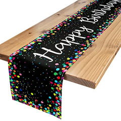 Happy Birthday Table Runner Celebrate Birthday Party Table Decorations