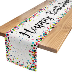 Happy Birthday Table Runner Celebrate Birthday Party Table Decorations