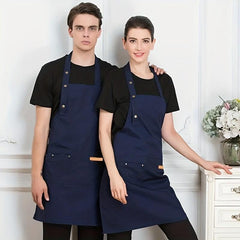 Polyester Apron Work Apron Neck Hanging Breathable Pocket Waist Circumference