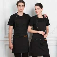 Polyester Apron Work Apron Neck Hanging Breathable Pocket Waist Circumference