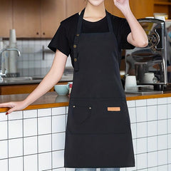 Polyester Apron Work Apron Neck Hanging Breathable Pocket Waist Circumference