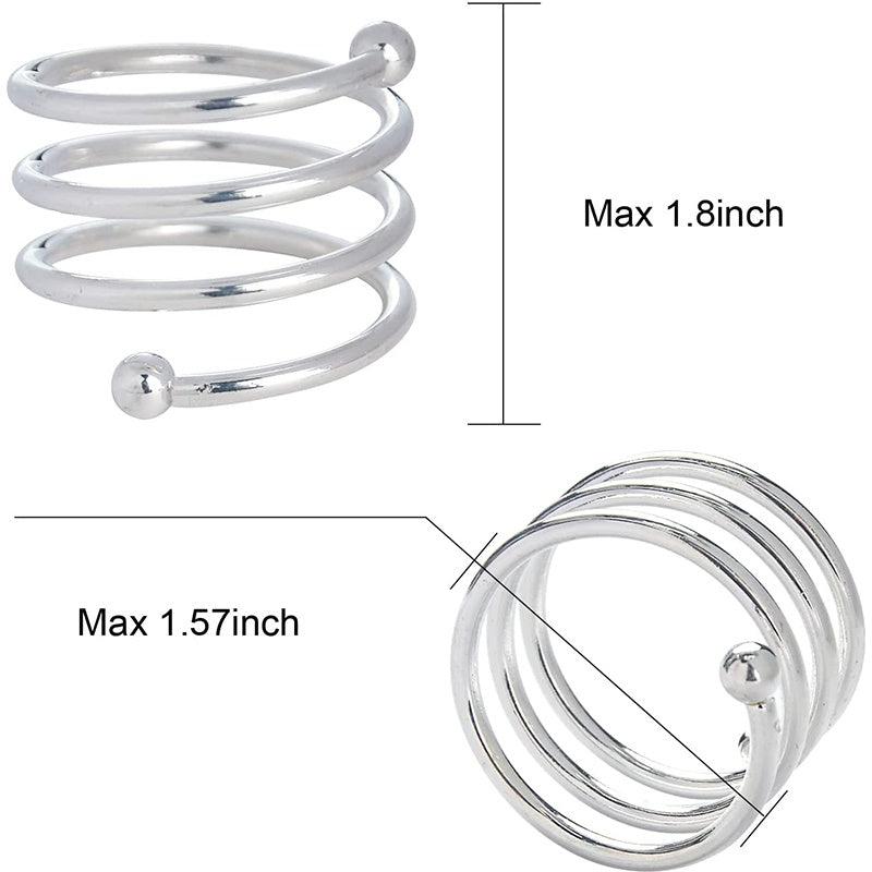 Spring Double Bead Napkin Buckle Metal Napkin Ring Hotel Table