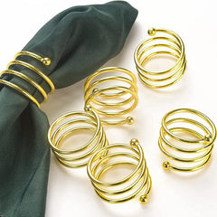 Spring Double Bead Napkin Buckle Metal Napkin Ring Hotel Table