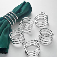 Spring Double Bead Napkin Buckle Metal Napkin Ring Hotel Table