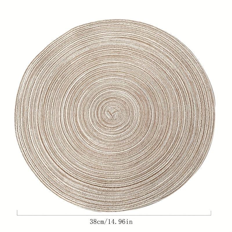 6pcs Zircon Cup Mat Coffee Woven Placemat Heat Insulation Pot Mat
