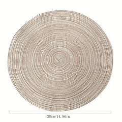 6pcs Zircon Cup Mat Coffee Woven Placemat Heat Insulation Pot Mat