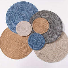 6pcs Zircon Cup Mat Coffee Woven Placemat Heat Insulation Pot Mat