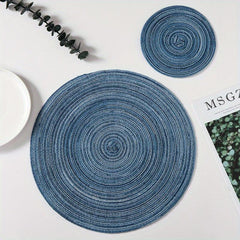 6pcs Zircon Cup Mat Coffee Woven Placemat Heat Insulation Pot Mat