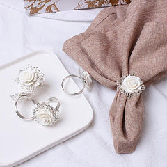 4pcs Rose Napkin Rings for Wedding Thanksgiving Christmas