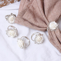 4pcs Rose Napkin Rings for Wedding Thanksgiving Christmas