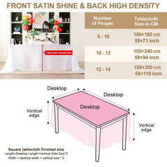 Polyester Table Cover Satin Tablecloth for Dining Wedding Banquet