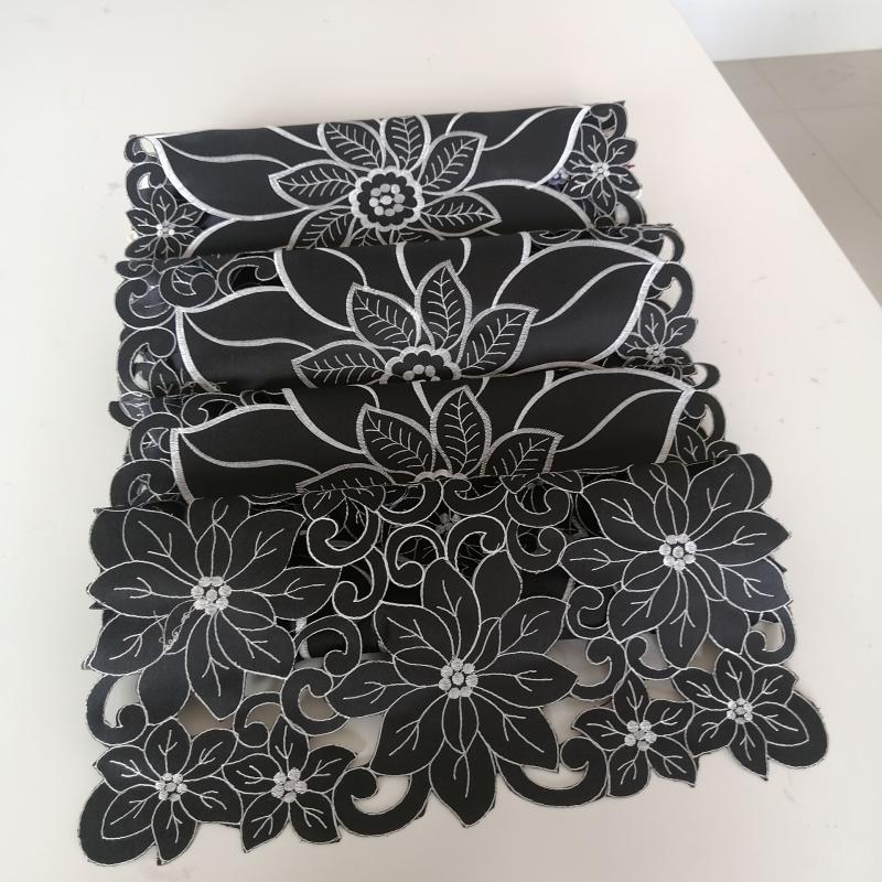 Halloween Table Runner Embroidered Polyester Tablecloth Home Decor