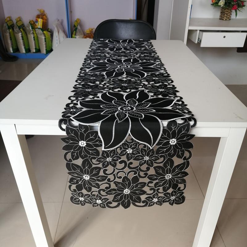 Halloween Table Runner Embroidered Polyester Tablecloth Home Decor