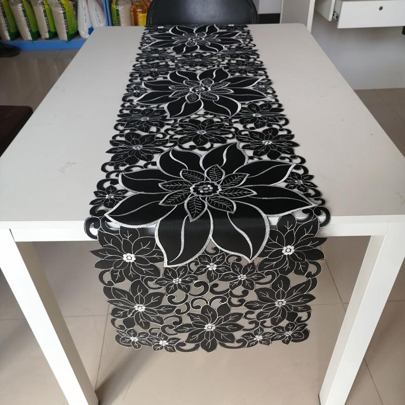 Halloween Table Runner Embroidered Polyester Tablecloth Home Decor
