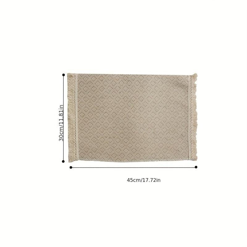 Scandinavian Style Jute Tassel Placemat Insulated Food Mat