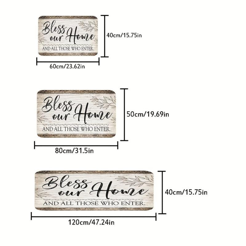 Bless Our Home Vintage Kitchen Rug