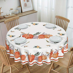 Fall Series Polyester Tablecloth Autumn Pumpkin Table Cloth