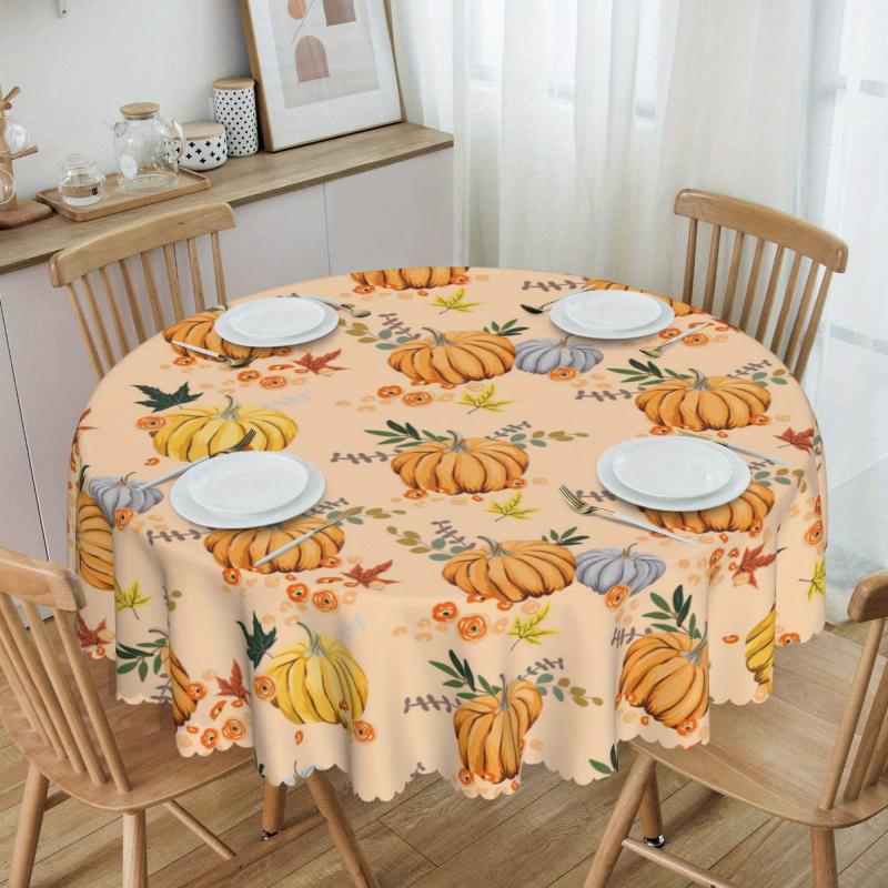 Fall Series Polyester Tablecloth Autumn Pumpkin Table Cloth