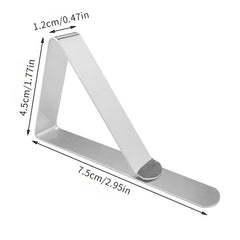 12pcs Stainless Steel Tablecloth Clips Triangle Tablecloth Clips