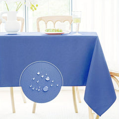 Waterproof Rectangle Tablecloth Solid Table Cloth for Picnic or Holiday Party